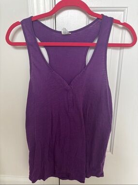 PINK Victoria's Secret Deep Purple Racerback V-Neck Tank